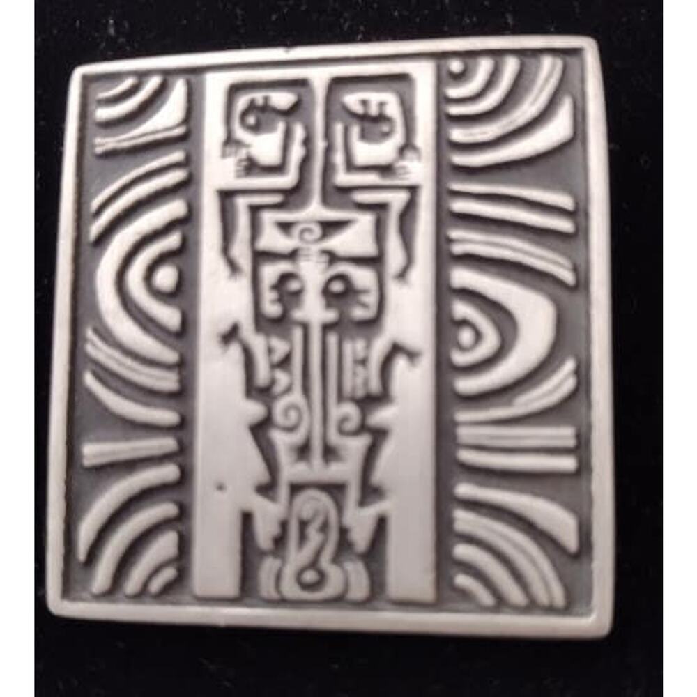 Alice Seely 2000 Vintage Menopause, Mid Life Celebration Square‎ Pewter Pin